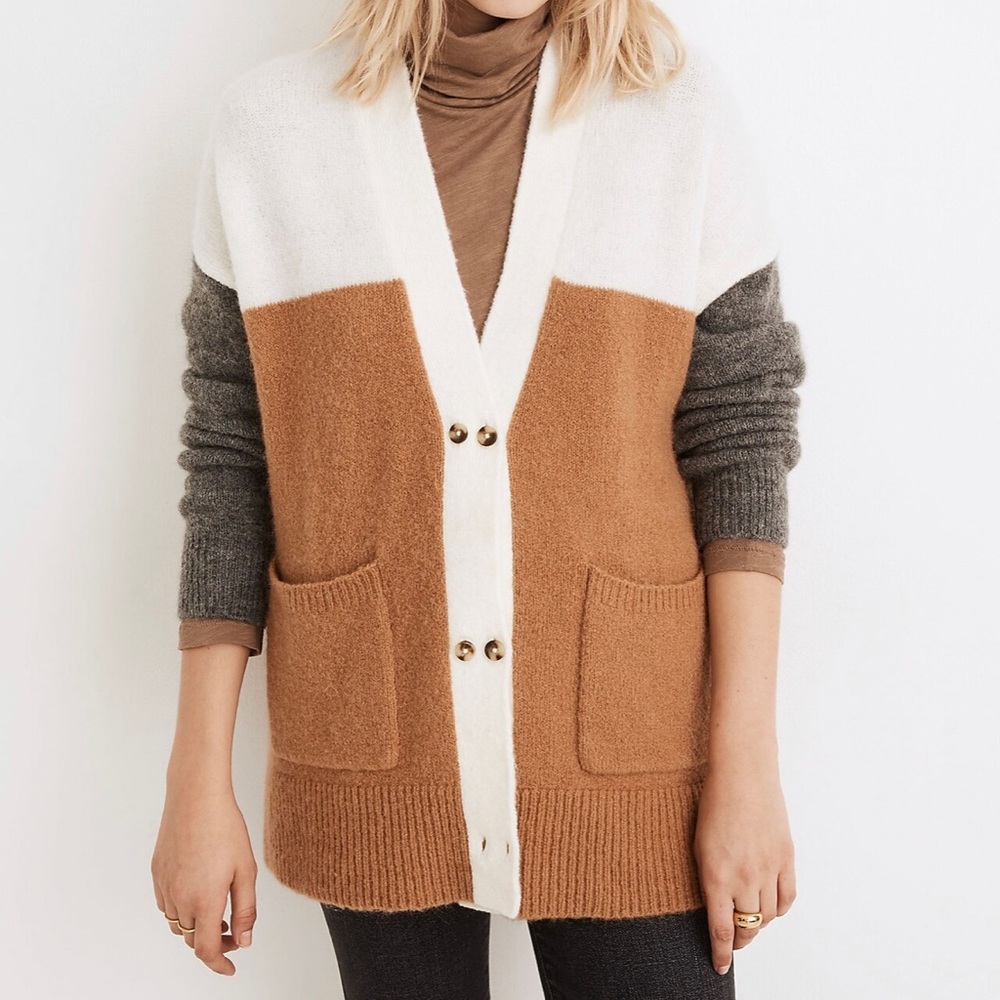 Madewell Allston Double-Button Cardigan Sweater